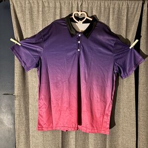 3XL pink and purple golf style polo